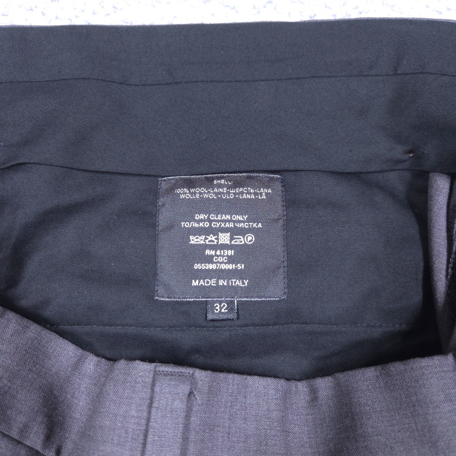 Ralph Lauren Black Label Pants Mens 32 (Fits 33×34) Charcoal Wool Trousers Italy