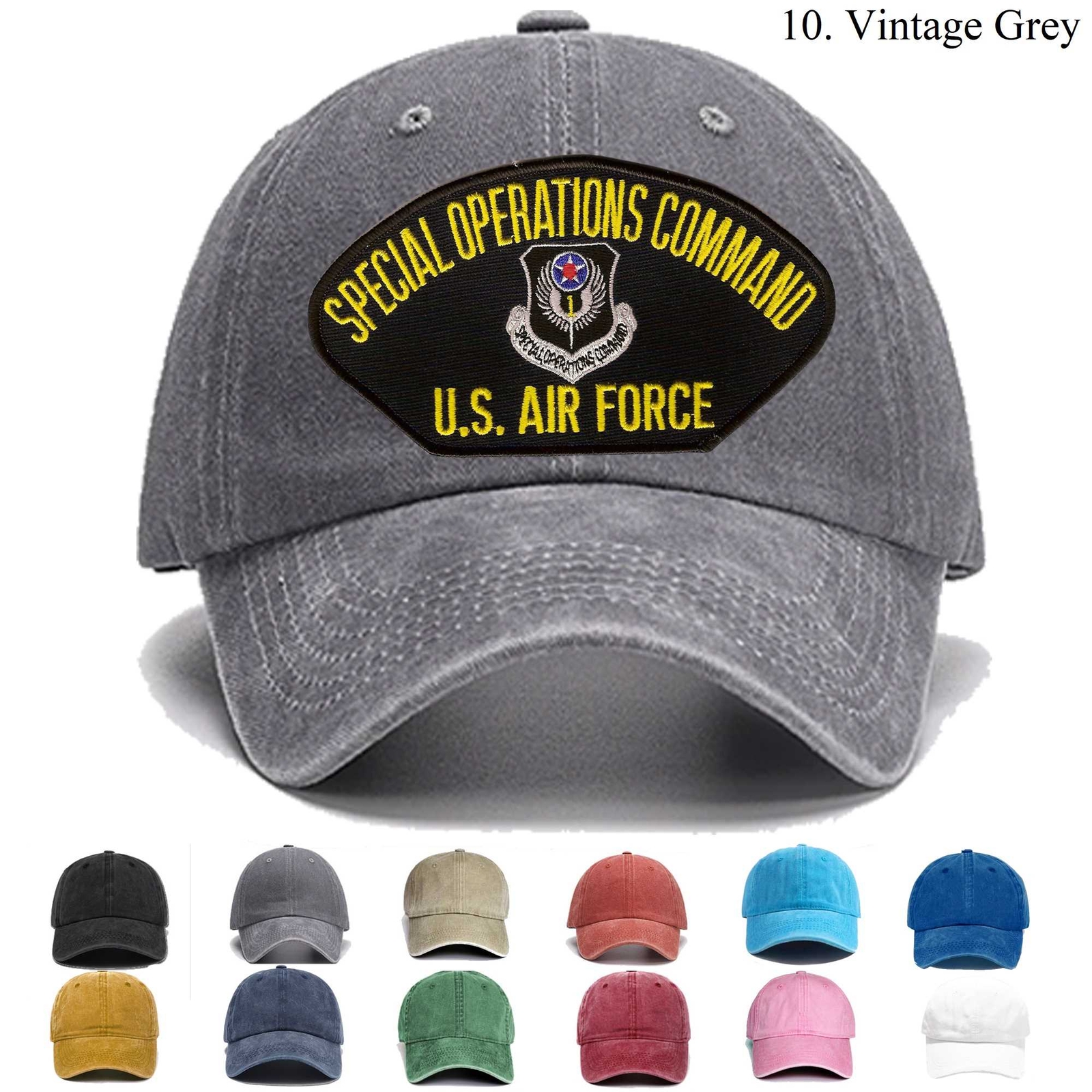 Embroidered Hat Air Force Special Operations Command, Veteran Cap, Trucker Hat