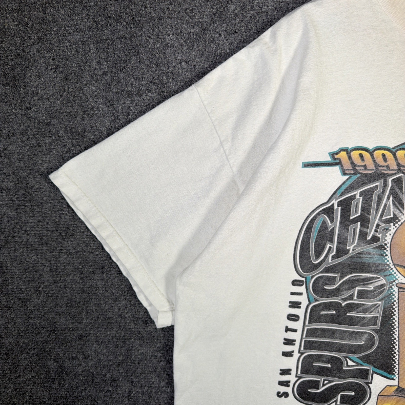 Vintage San Antonio Spurs Shirt 2XL White 90s Basketball NBA Finals 1999 Sports