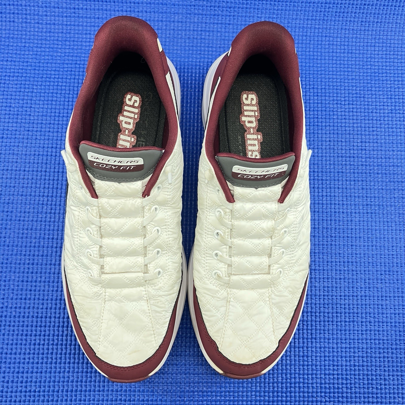 Skechers Slip-Ins Cozy Fit Athletic Shoes Men’s Size 11.5 White 232619