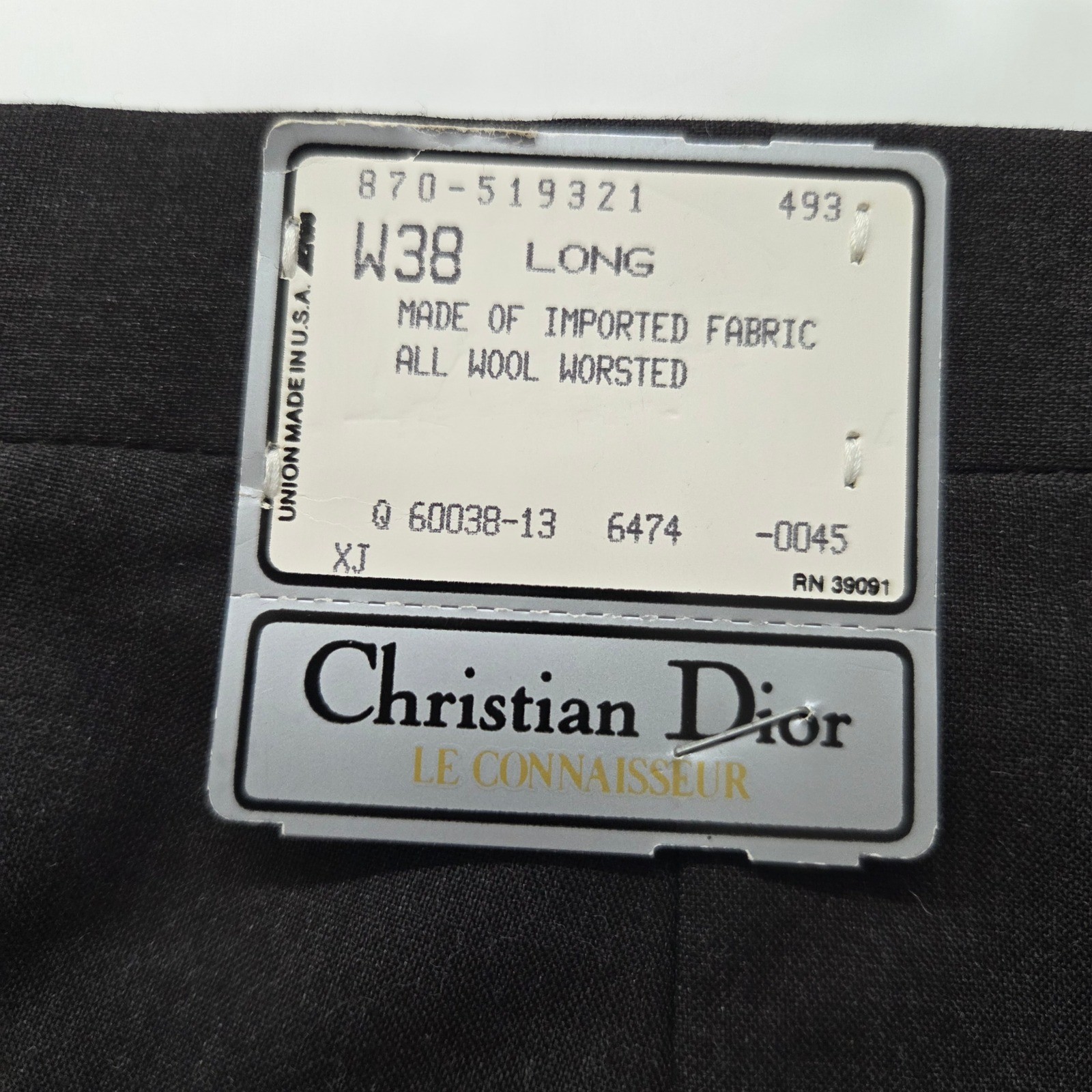 Christian Dior Le Connoisseur Men’s Wool Worsted Dress Pants W38 Long Dark Brown