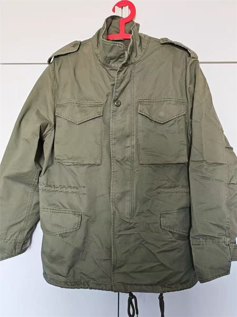 U.S. Vintage M65 Field Jacket Military Jacket Men Pockets Casual Work Green Coat