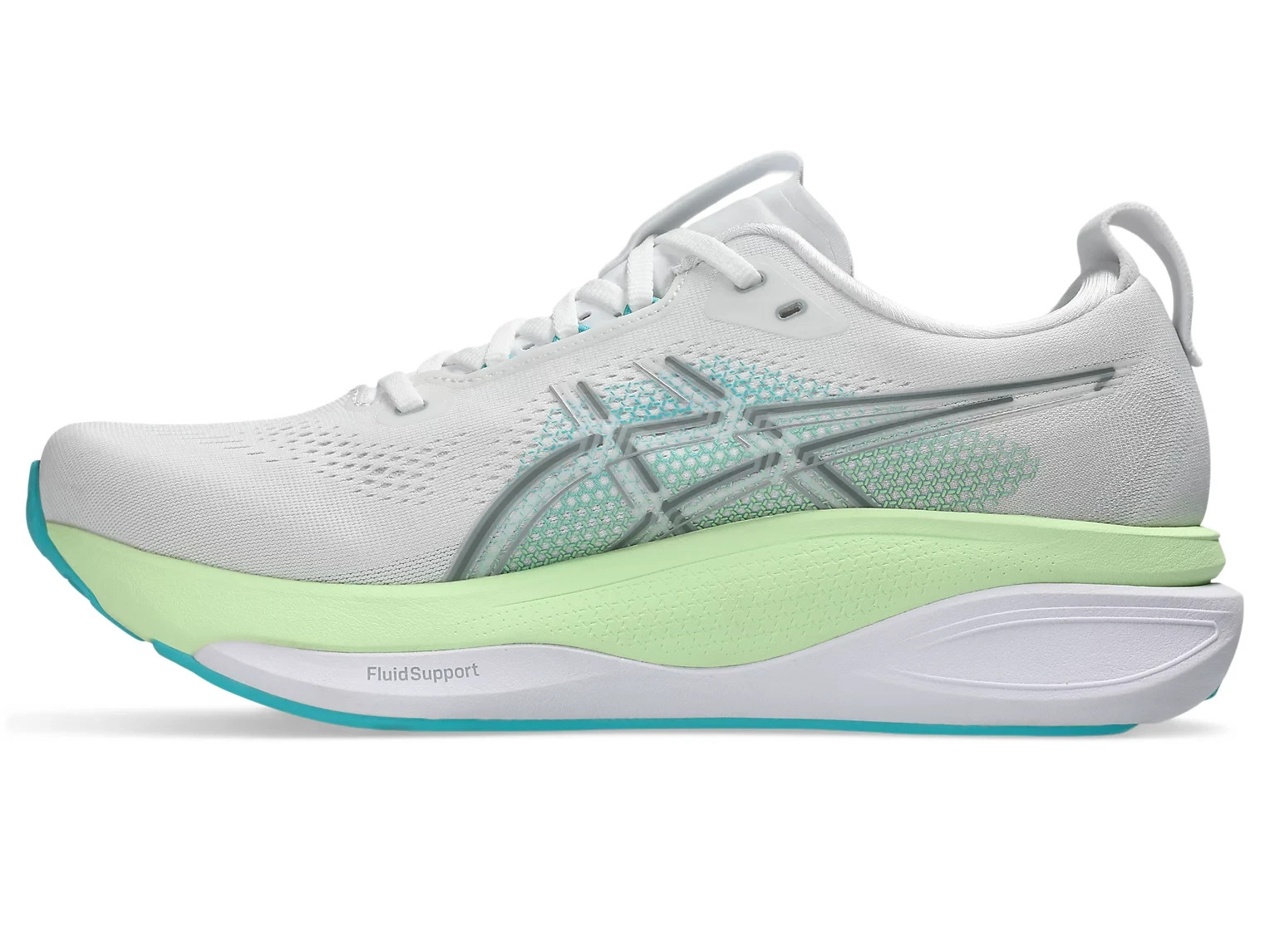 ASICS GEL-KAYANO 33 “EXTRA WIDE” 1011C229 100 White Energy Aqua Running Shoes