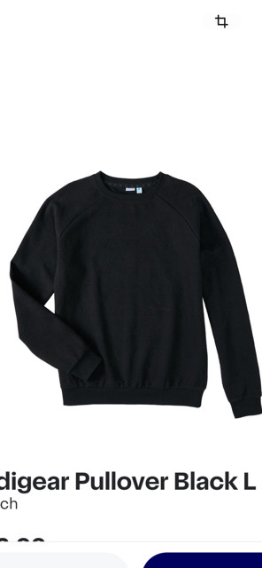 Aldi Gear logo Pullover Sweatshirt Black crew neck Unisex Men’s Large 2026 NWT