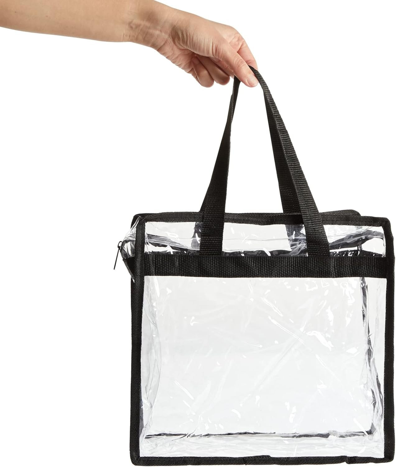 Clear Stadium Approved Bags – 12X6X12 Large Transparent Tote Bags with Zippers a