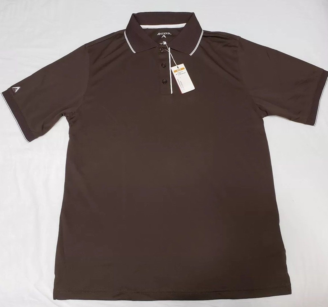 NEW Antigua Desert Dry Elite Golf Polo Shirt Brown Size M Medium