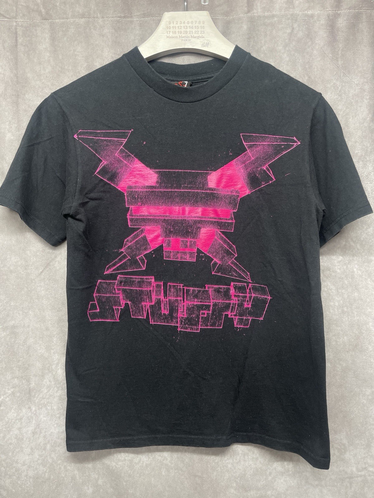 Vintage 2006 Stussy x Delta (Artist) Black Warhead T-Shirt Sz Small Mens