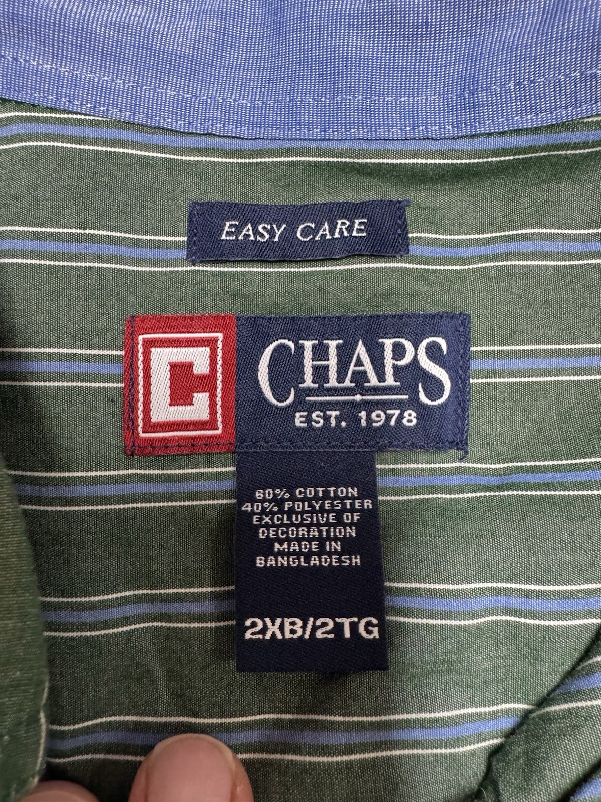 Mens 2XB Chaps buttons down shirts multi color lot of 2