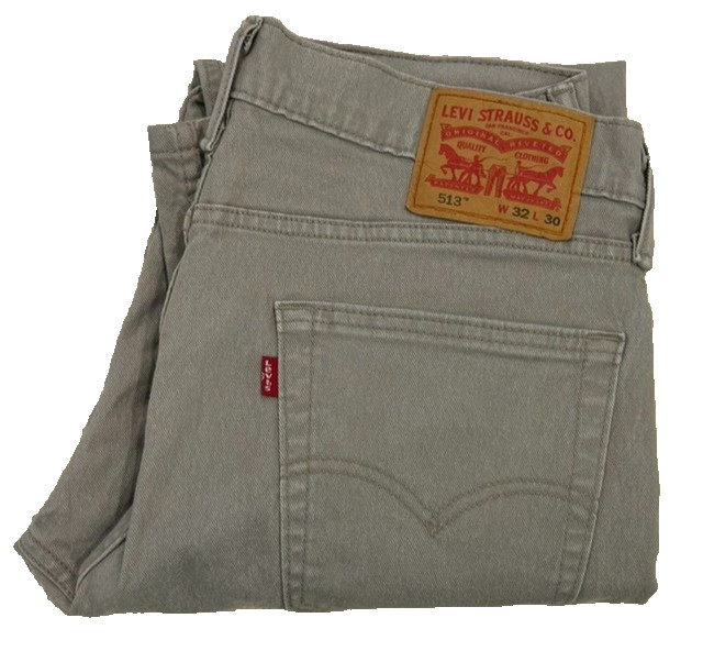 Levi’s 513 Slim Straight Jeans Stone/Tan Color Size 32×30