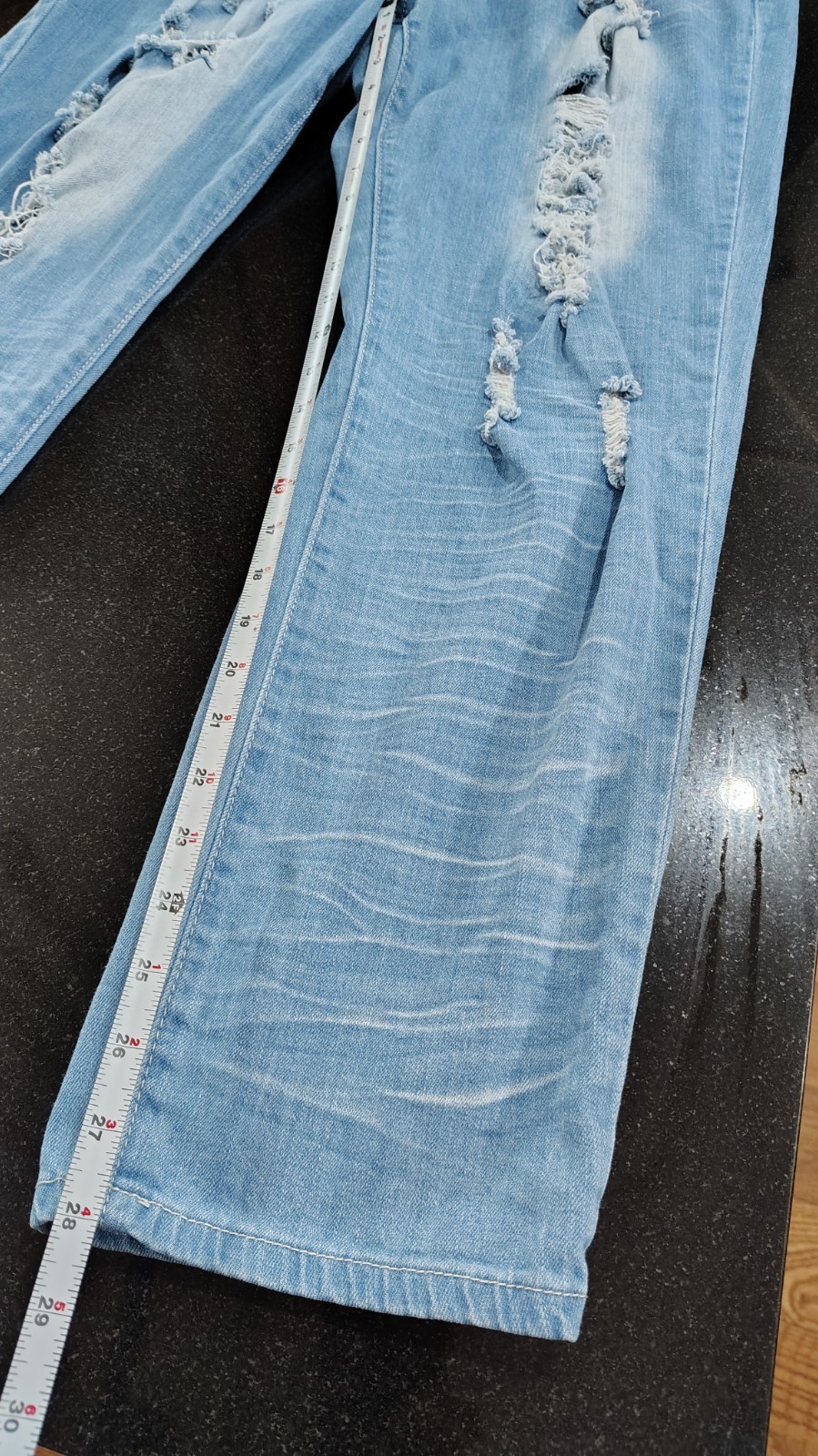 women’s VIP Jeans light blue denim distressed jeans size 21/22 plus