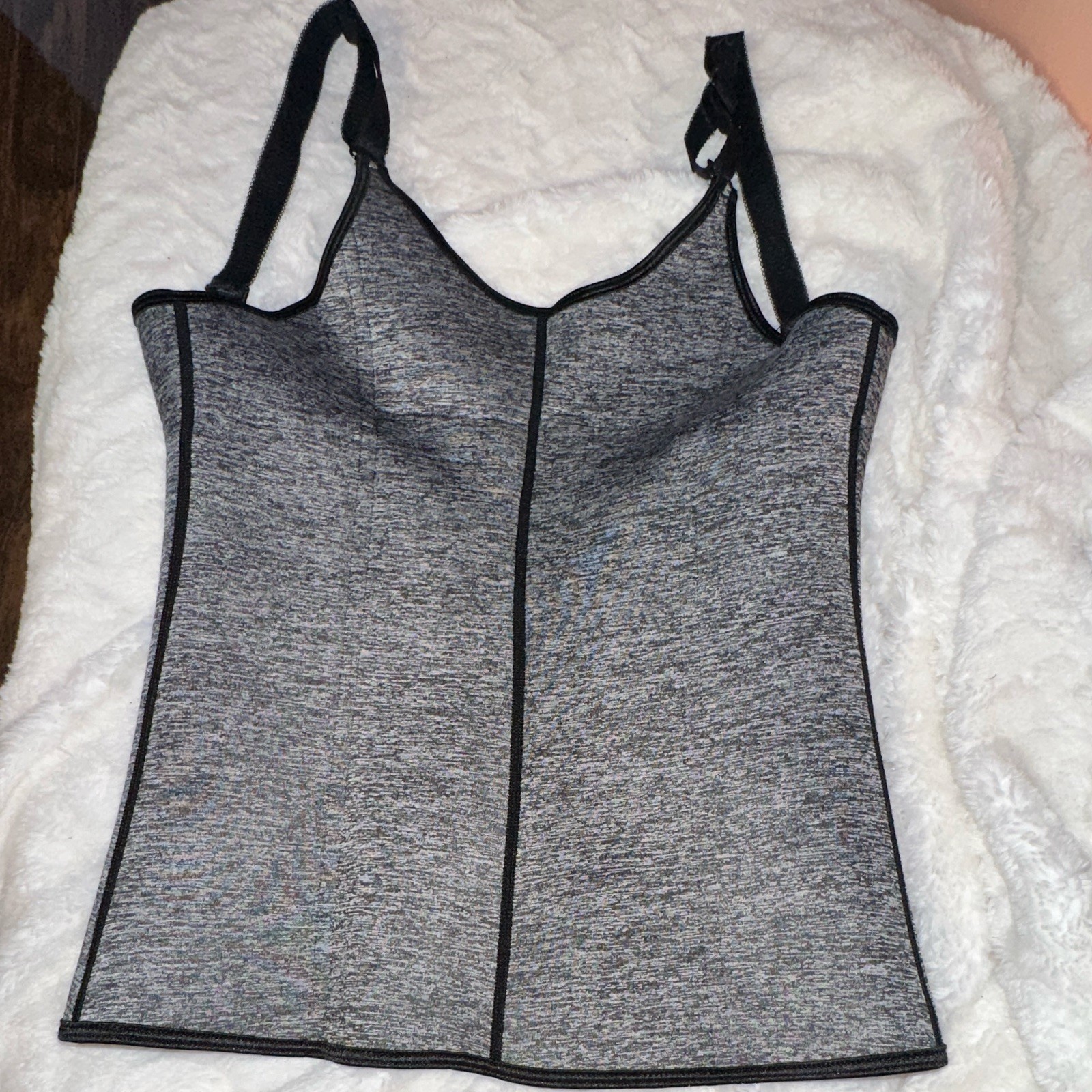 Women’s Neoprene Waist Trainer Shapewear Corset Gray/Black Firm Compression M
