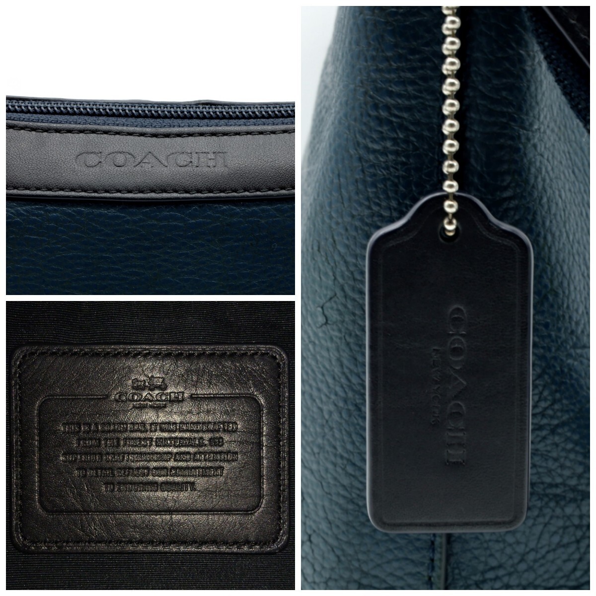 COACH Men s Shoulder Bag Camden Leather Transit Crossbody F71431 Navy