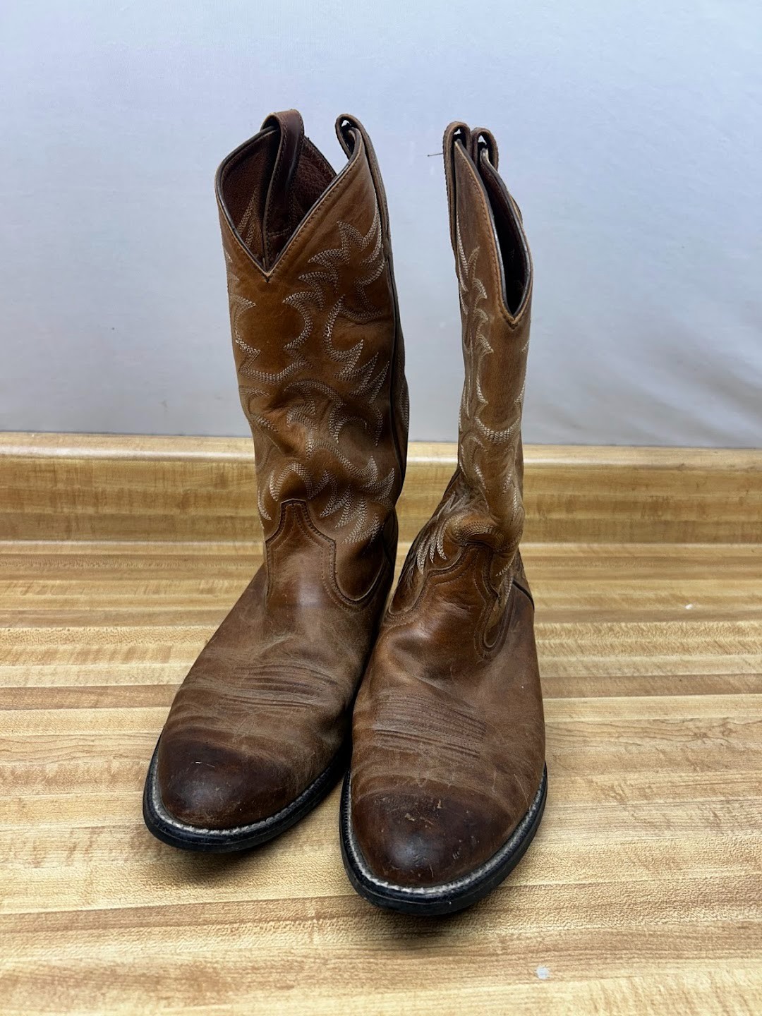 Ariat Heritage Style #34725 Brown Leather Western Cowboy Boots Mens Size 10D