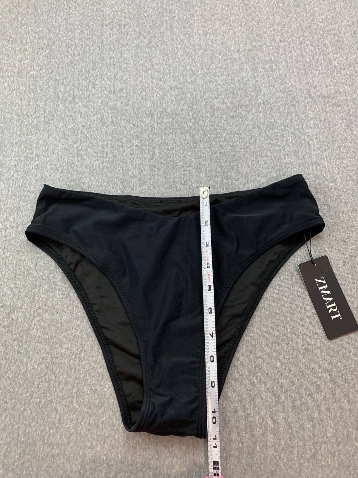 Zmart Lined V Front Bikini Tankini Swimsuit Bottom Women S Black Sleek Modern