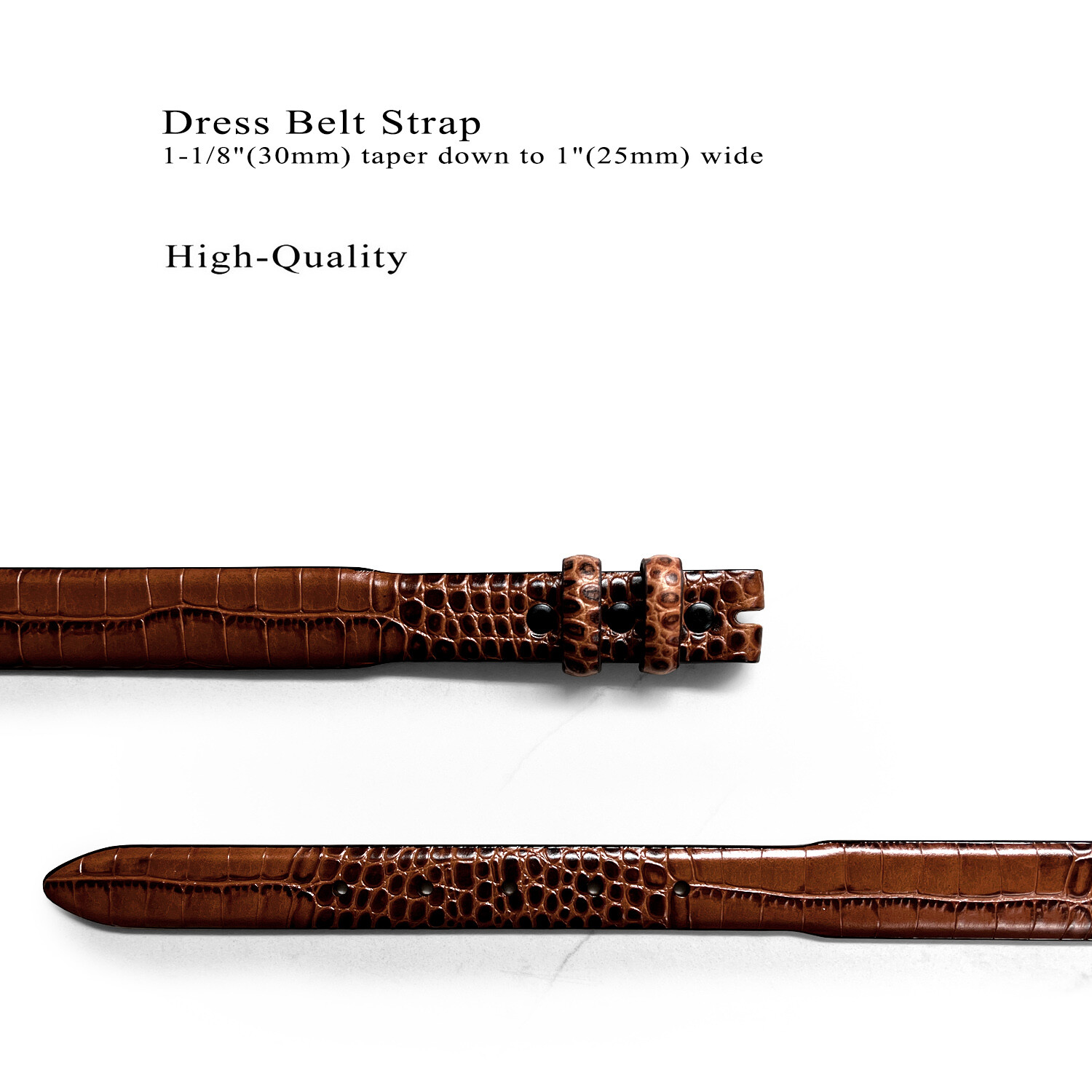 Replacement Belt Strap Italian Calfskin Genuine Leather Dress Belt Fits 1″ Wide