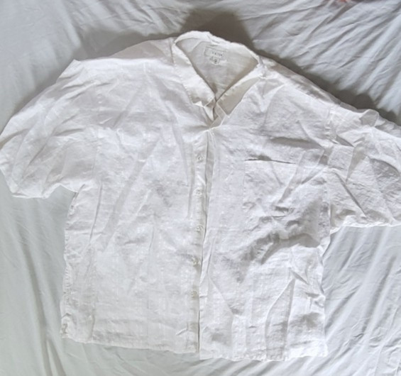 Visitor Shirt Men’s 4X Linen White Short Sleeve Button Down Casual Travel Beach