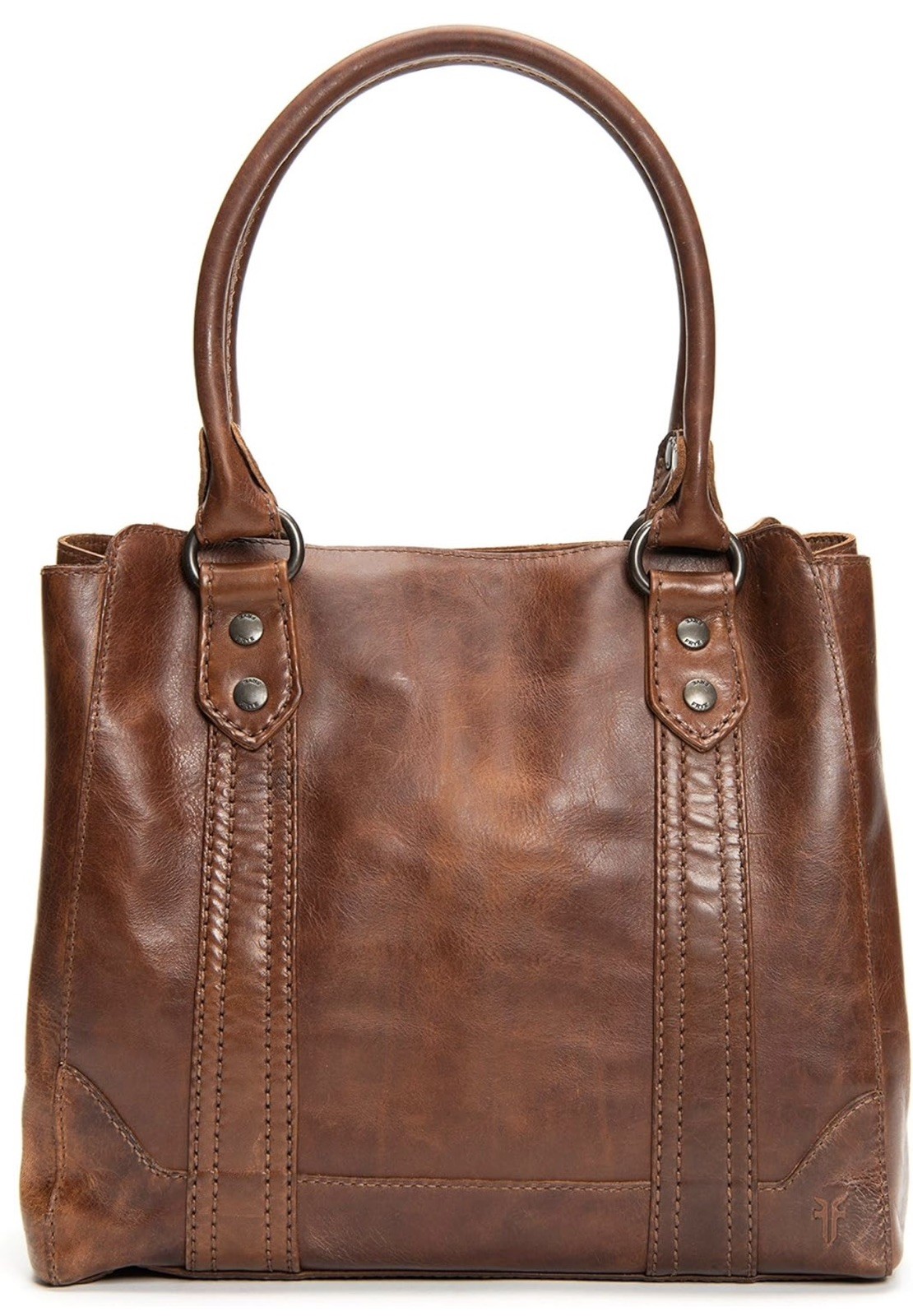 Frye Melissa Tote Bag Cognac Antique Pull Up Brown NEW SEALED , NWT 398.00