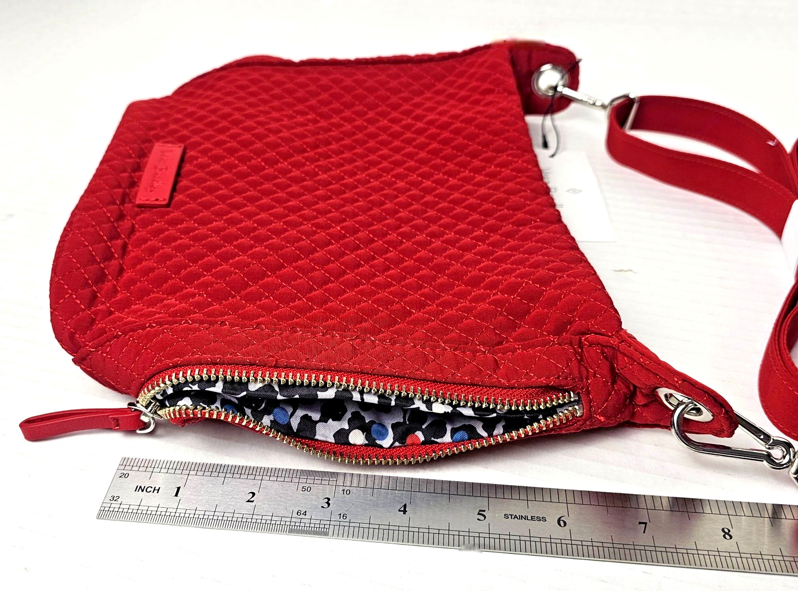 Vera Bradley Carson Hobo Crossbody in Microfiber Cardinal Red