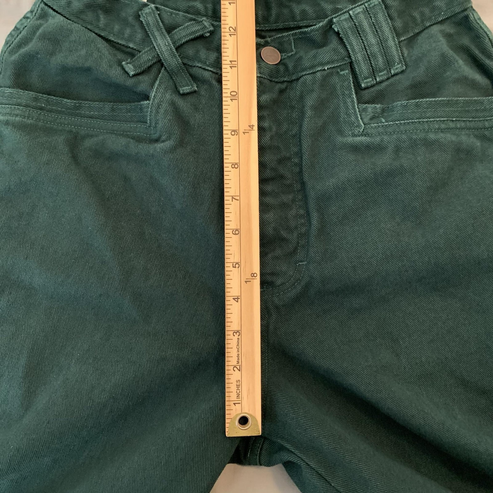 Vintage Quarter Horse Bar None Riding Jeans Juniors 13-14 (26×35) Green Bareback