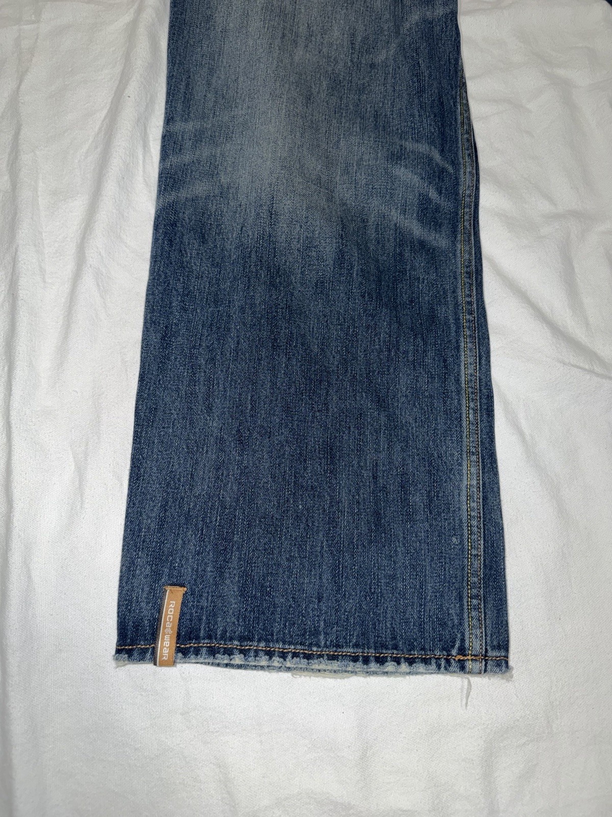 Rocawear Men’s Jeans 40×34 Blue Denim Baggy Loose Fit Y2K Hip Hop Streetwear