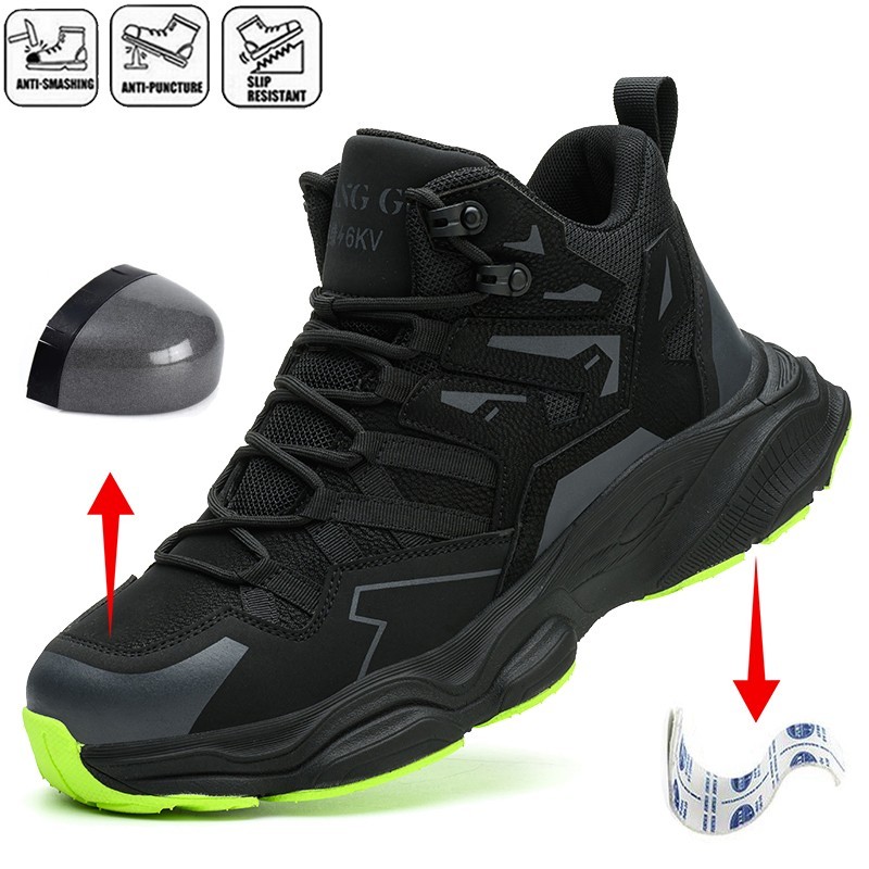 Work Safety Shoes For Men Lightweight Protective Work Sneakers Indestructible
