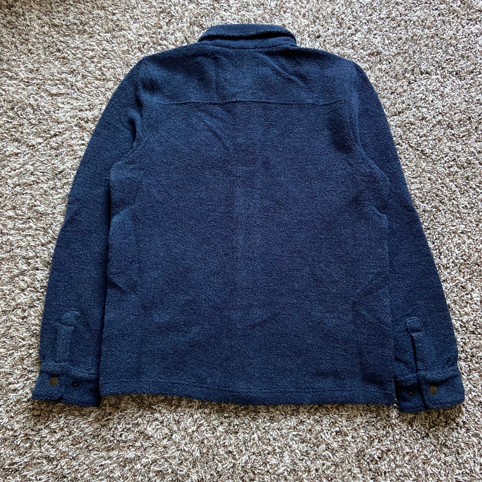 Prana IncrediWool Overshirt Men’s XL Stormy Night Heather Slim Fit Shacket
