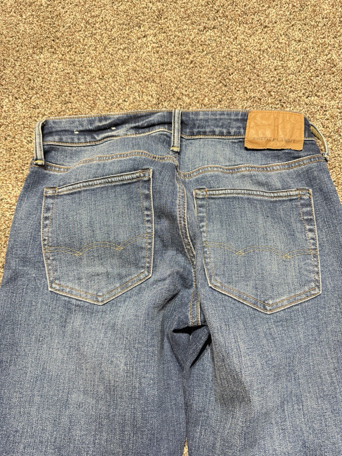 American Eagle Men Jeans Size 30 Blue Denim 30X34 Slim Air Flex Plus
