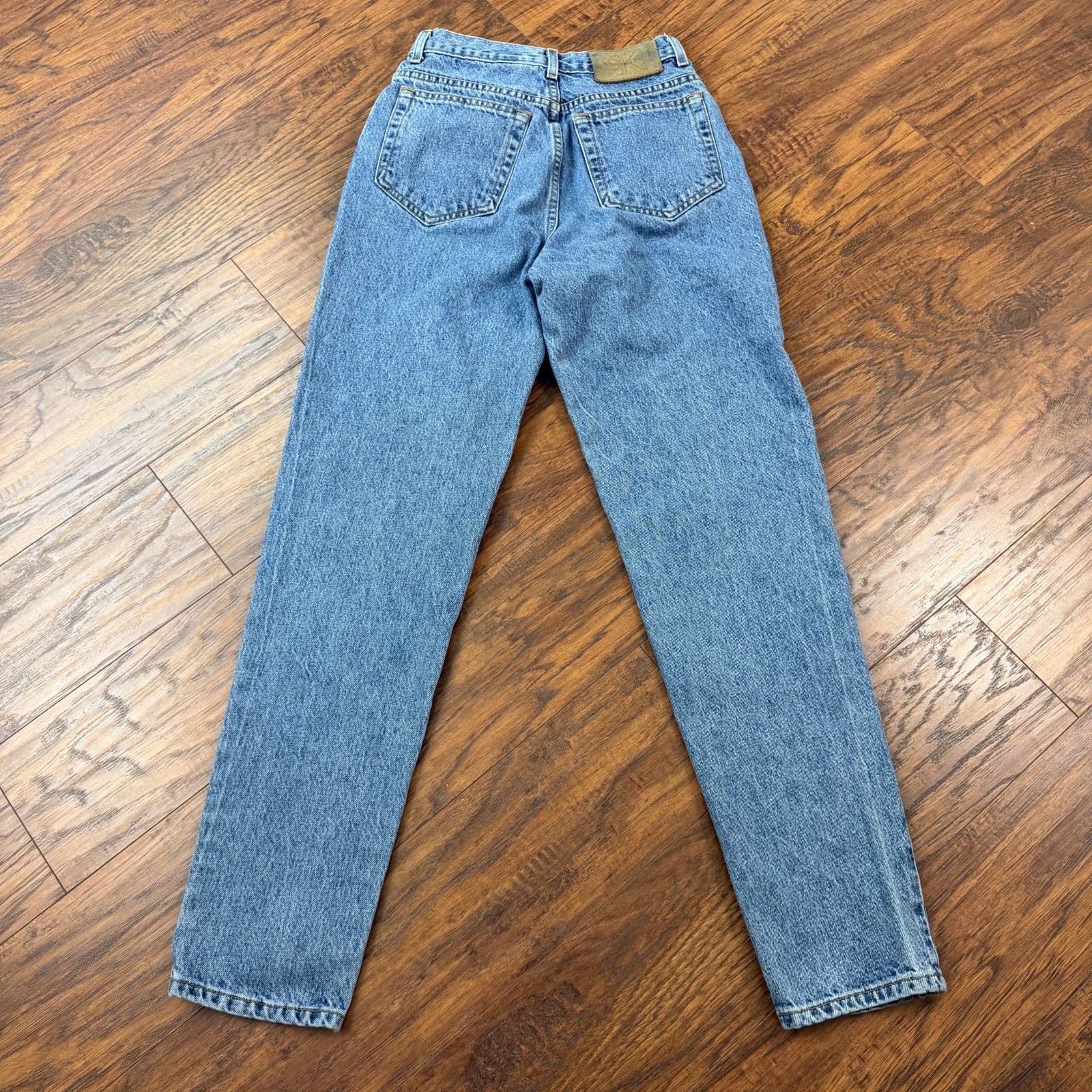 VINTAGE Calvin Klein Jeans Womens 8 Tapered High Rise Stonewash Denim USA 24×32
