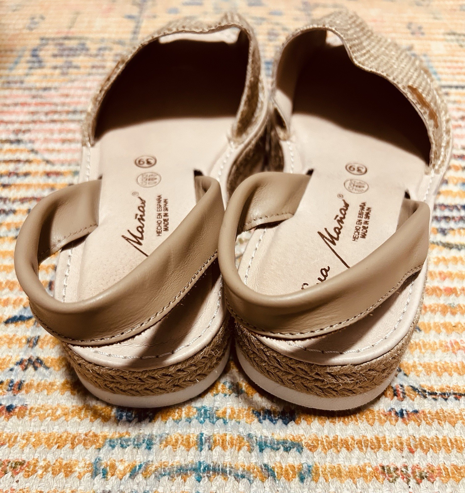 Eva Mañas Platform Espadrille Sandals Raffia Slingback Beach Open Toe 39