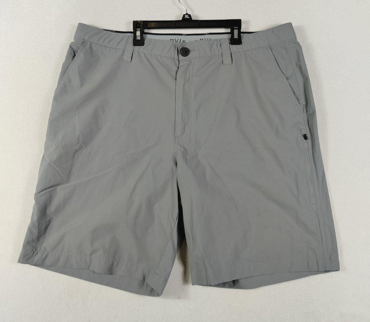 Orvis Shorts Mens 40 Gray Stretch Nylon Zip Pocket Hiking Golf Casual Outdoor