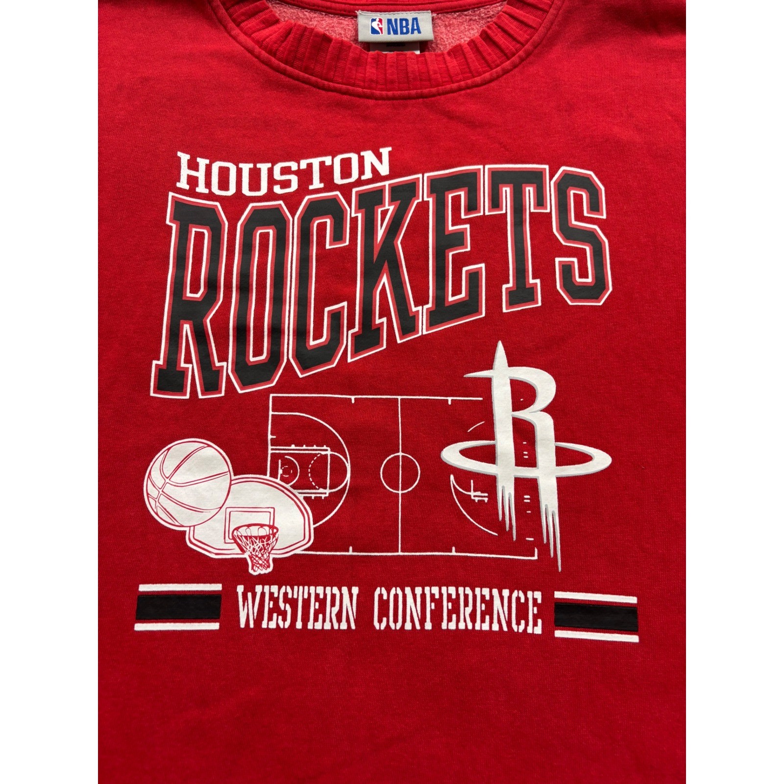 NBA Houston Rockets Red Western Conference Sweatshirt Girls Size XL 14/16 NWT