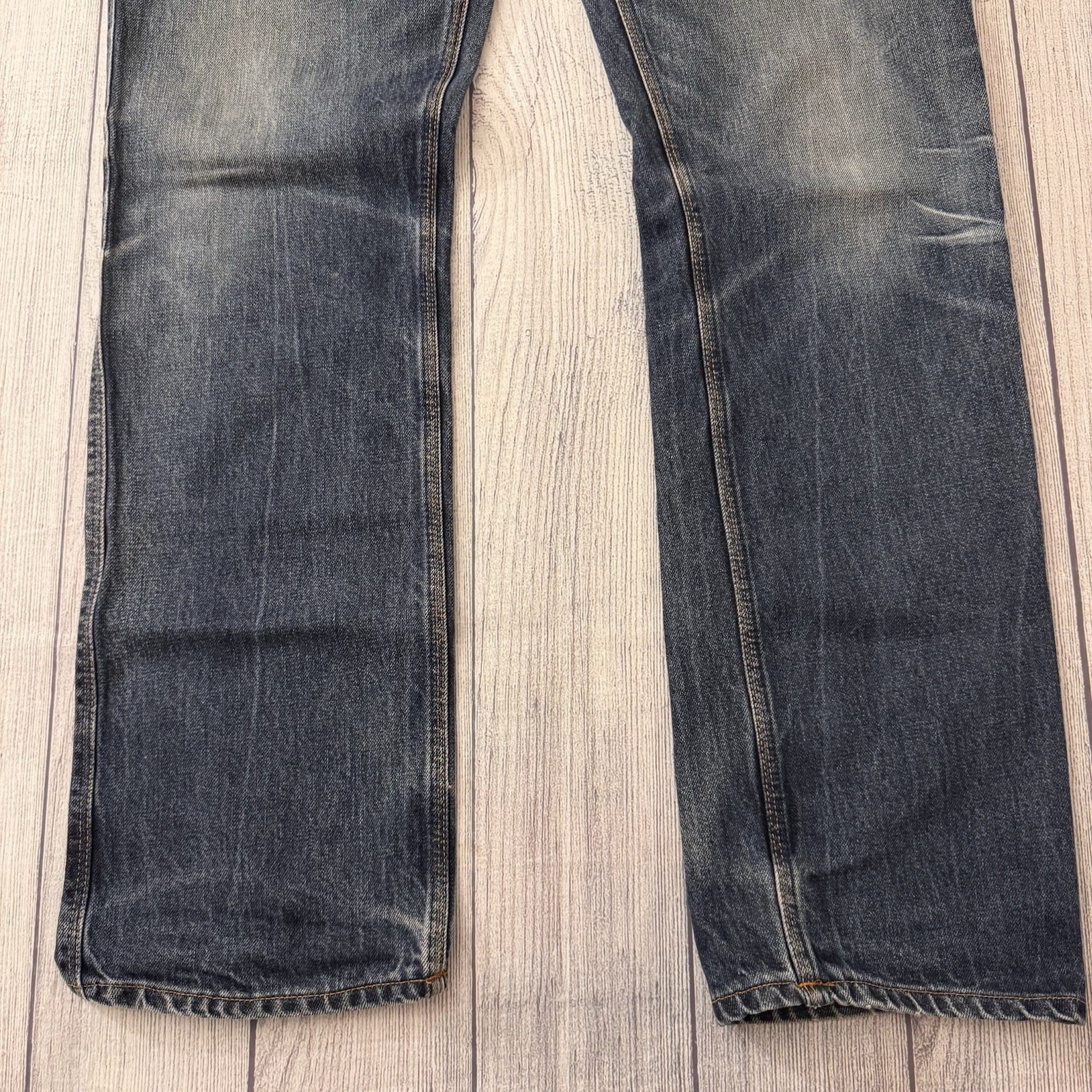 Acne Studios Max Raw Straight Leg Jeans Men 35×32 Blue Denim Made In Albania