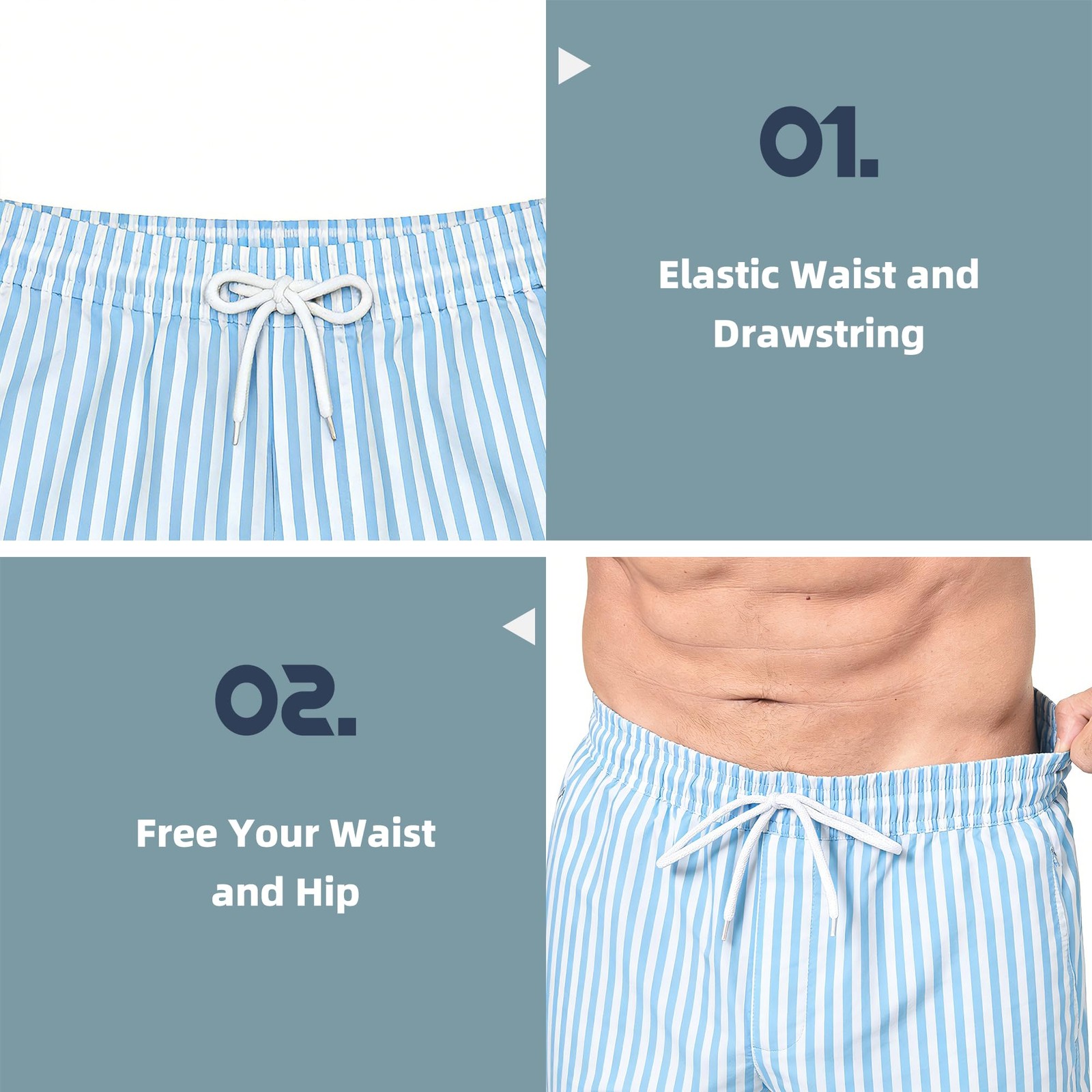 Mens Swim Trunks 2 in 1 with Compression Liner 7 Inch Quick Dry with Pockets …