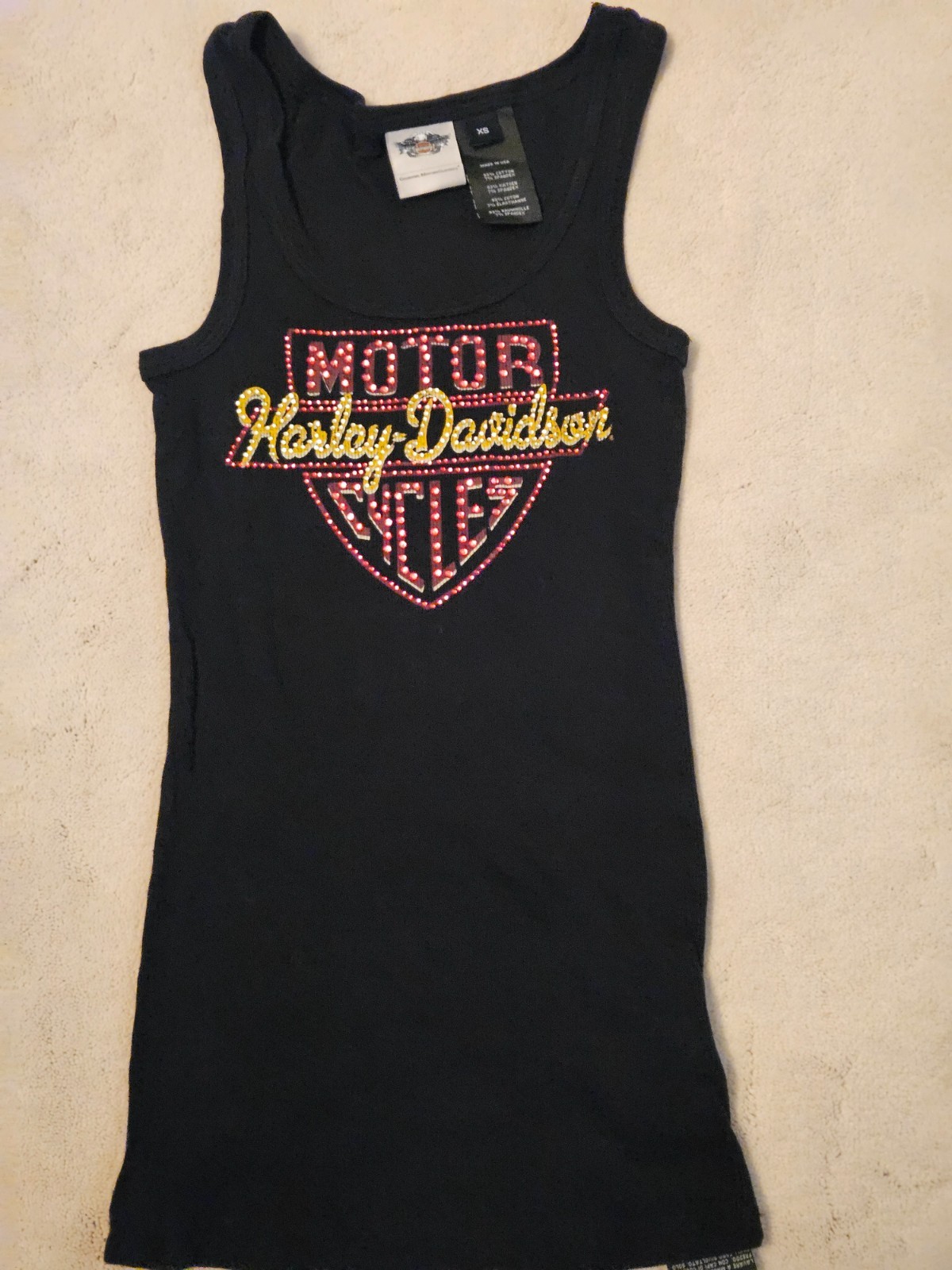 harley davidson ribbed womens tank top with being xs