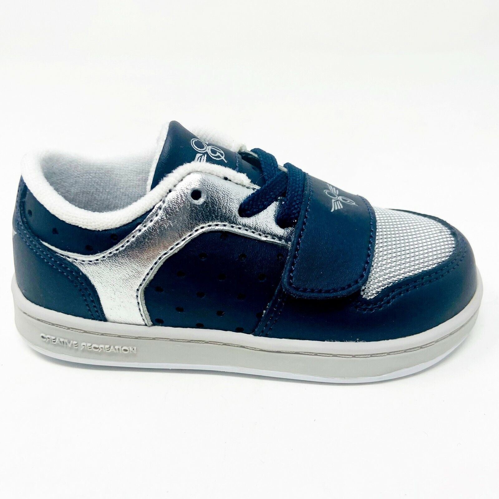 Creative Recreation Cesario Lo Navy Silver Toddler Casual Sneakers