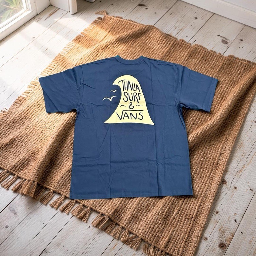 Vans x Thalia Surf Shop Laguna Beach Graphic T-Shirt Mens Large Blue Loose Fit