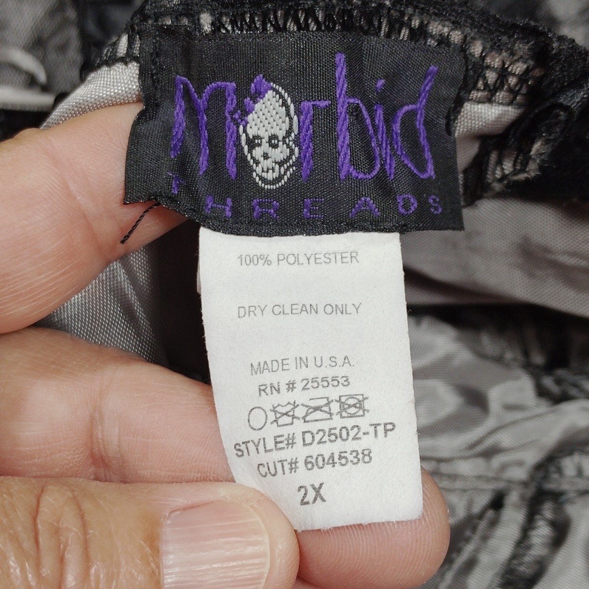 VTG Morbid Threads Sz 2X Lace Up Corset Dress Ren Fair Goth Mesh Ribbon Detail