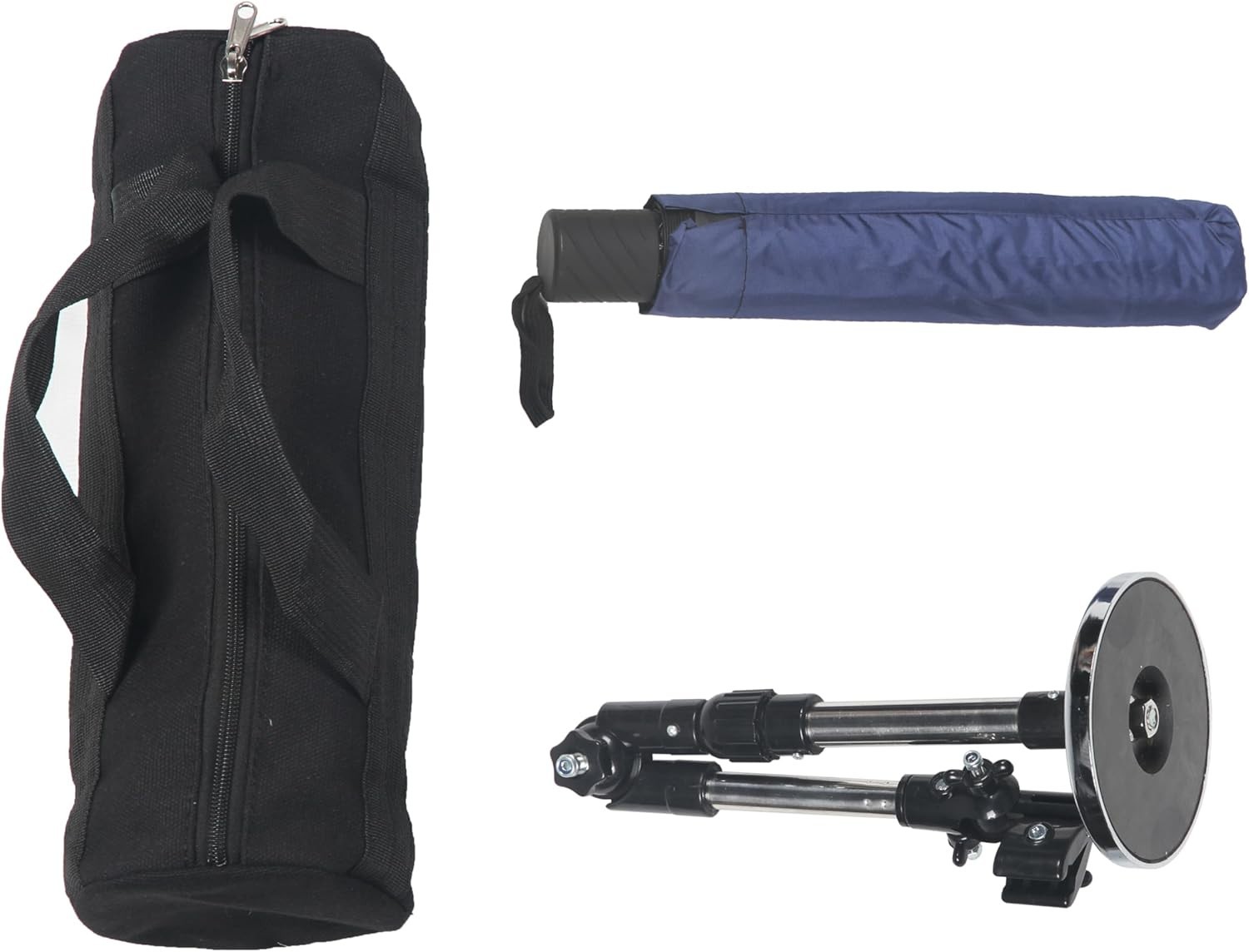 Umbrella with Magnetic Base Kit Adjustable Universal Clamp Folding 52″ Blue Umbr