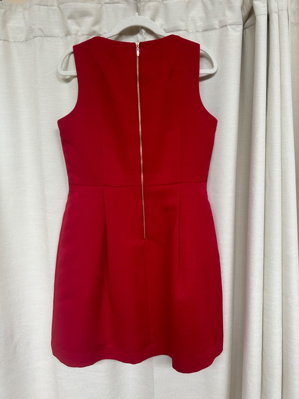 Tahari Arthur S. Levine sleeveless fit-and-flare dress in a vibrant cherry red c