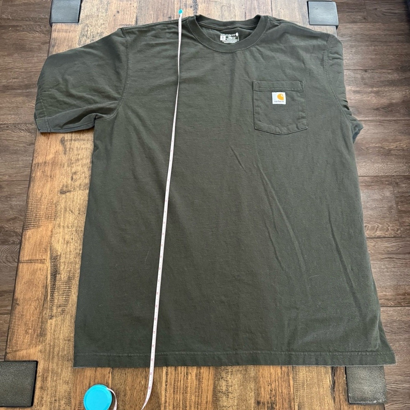 Carhartt K87 Loose Fit Heavyweight Pocket T-Shirt XL Tall Dark Bronzed Green