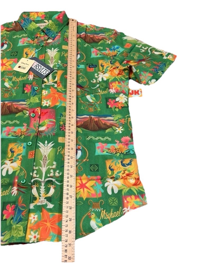 NWT New Mens LARGE Disney Parks RSVLT Enchanted Tiki Room Button Down Shirt