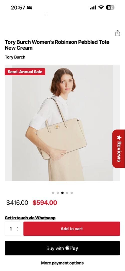 Tory Burch Robinson Pebbled Tote