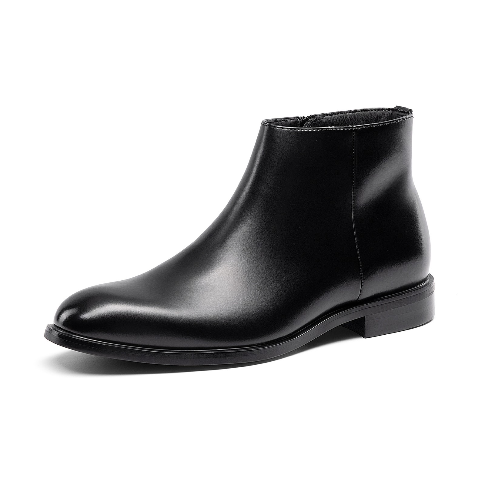 Men’s Chelsea Boots with Side Zipper Casual Slip-On Ankle Boots