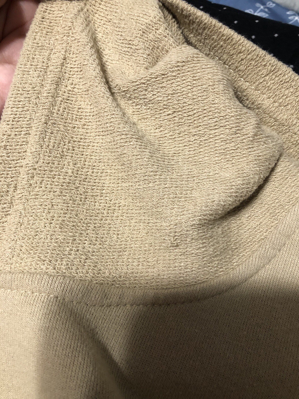 Seven7 Tan Hooded Sweatshirt Textured Hood Pocket Women’s Size XL