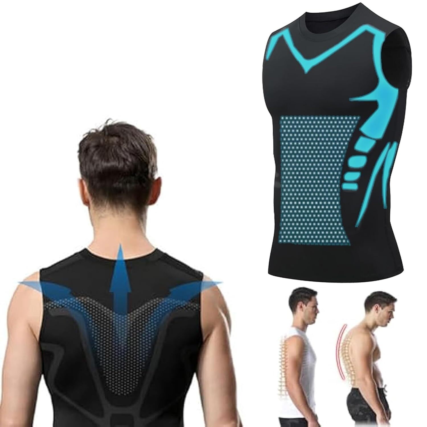 Evolv-Off Compression Shirt, V-Boost 2025 New Version Ionic Shaping Sleeveless