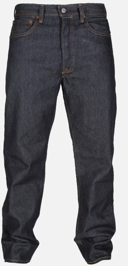 Levis 501 Shrink To Fit Button Fly Jeans Straight Leg Color Blue Rigid 0000