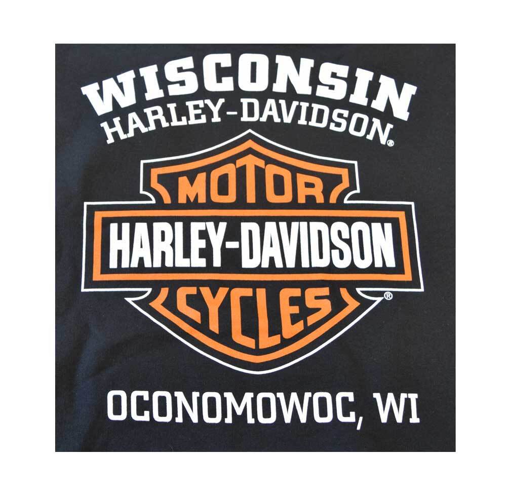 Harley-Davidson Men’s Bar & Shield Pullover Fleece Hooded Sweatshirt, Black