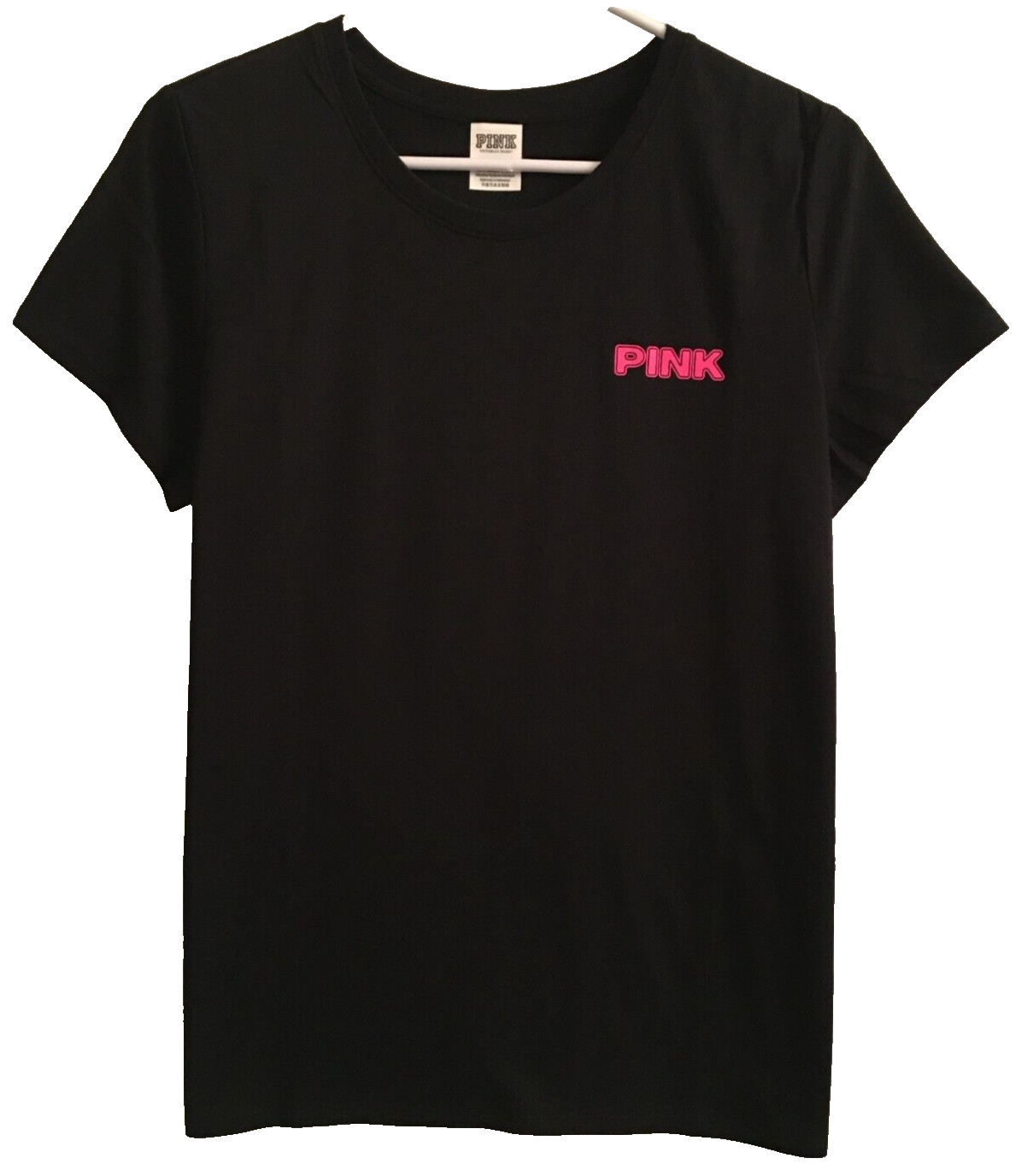 Victoria’s Secret PINK Perfect Tee Rhinestone Glitter Love Logo Shirt Top L NWT
