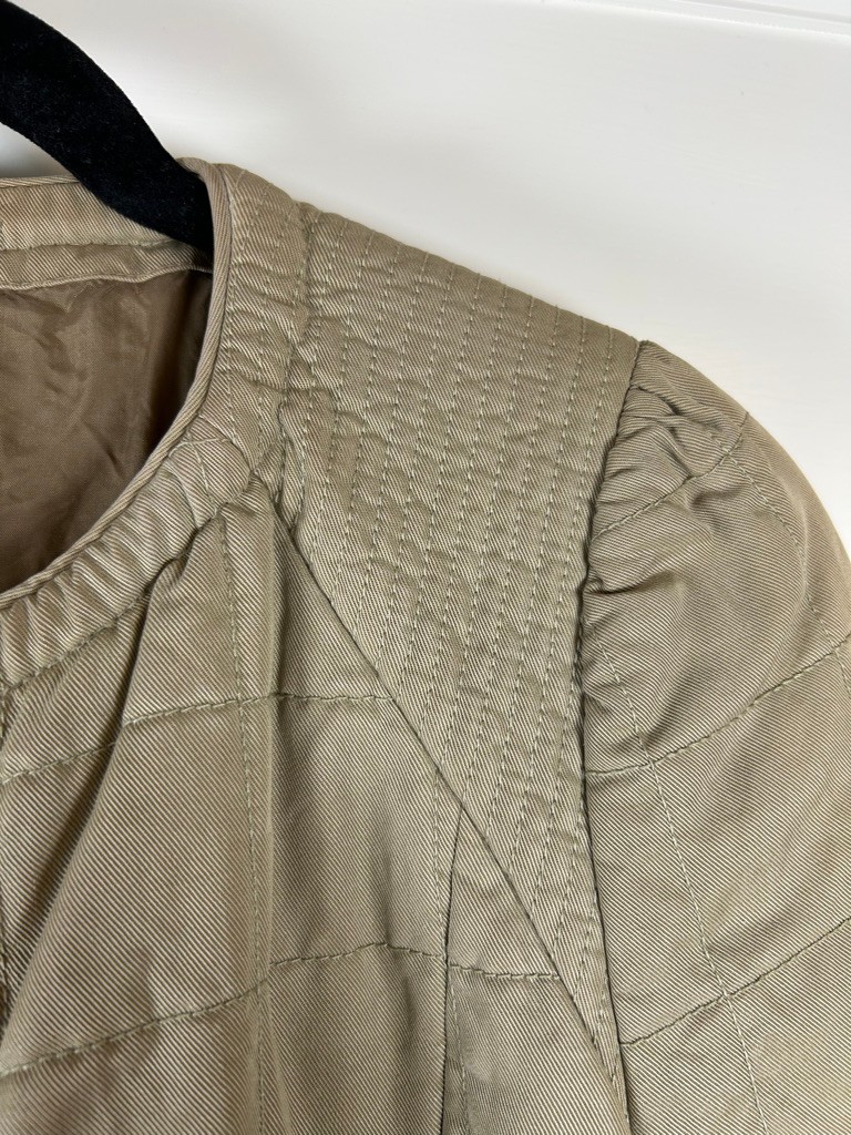 Wilfred Quilted zippered Jacket Womens Small Tan Aritzia