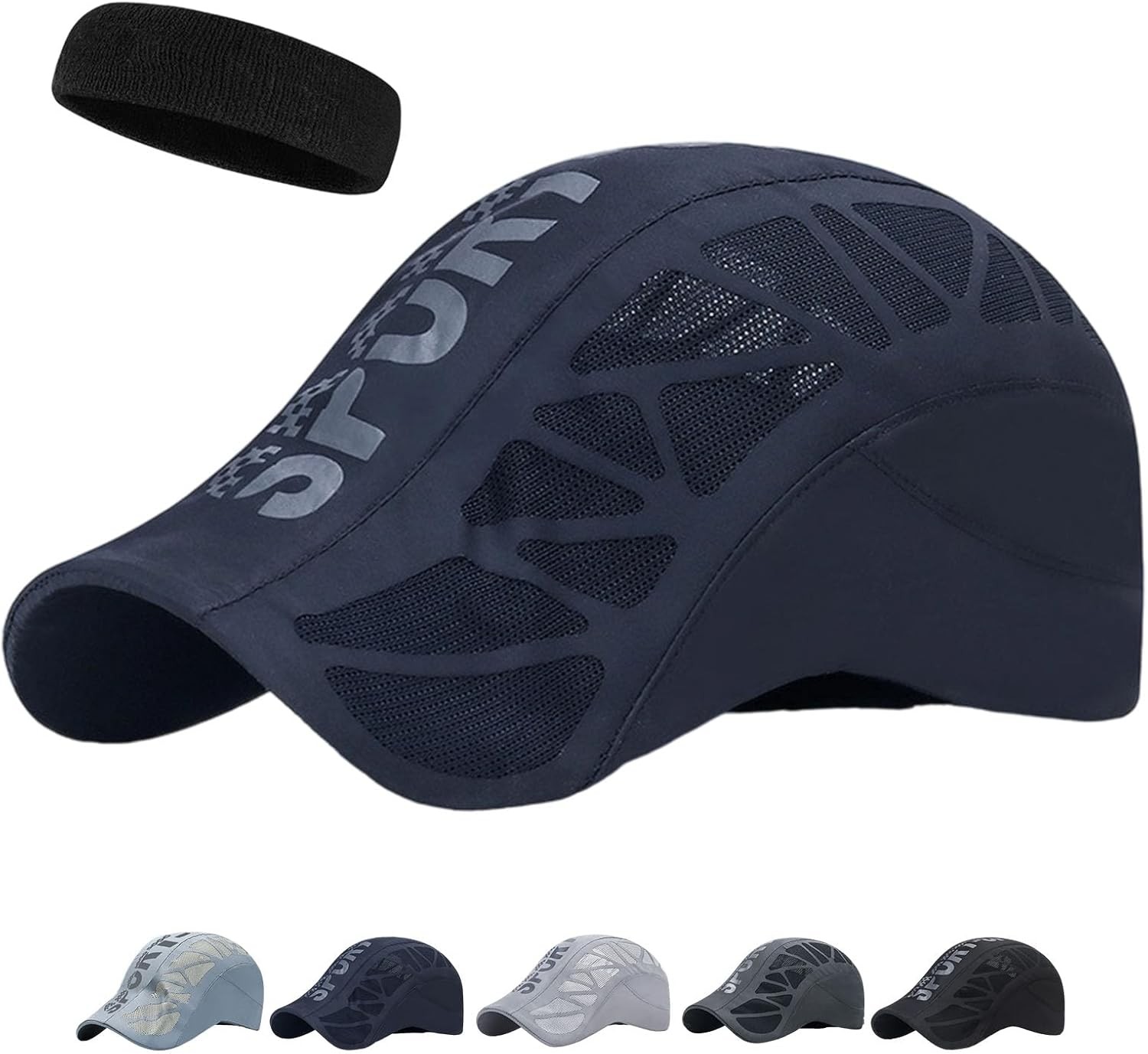 Men’s Outdoor Sport CapTennis Cycling Baseball Cap Breathable Quick Dry Mesh Hat